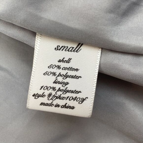 Blue Rain Grey and White Gingham Full Zip Vest Size Small - Picture 4 of 10